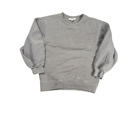 Agolde Thora Gray 3/4 Sleeves Sweatshirt Womens Sz Small Pullover Crew Neck - Picture 1 of 9